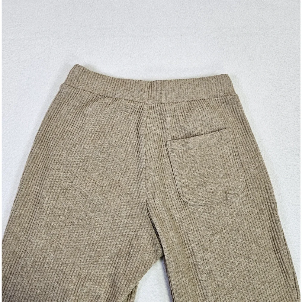 Alo Yoga Muse Sweatpants Women XS Ribbed Gravel Heather W5784R Athleisure Jogger